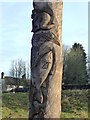 NY7976 : One of the new totem poles (detail) by Oliver Dixon