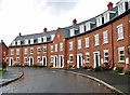 Crescent-shaped apartment block