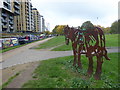 Horse sculpture in Mile End Park