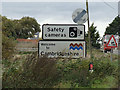 TL6483 : Welcome to Cambridgeshire sign by Geographer