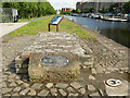 Distance marker at Speirs Wharf