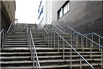 NZ2564 : Steps by Newcastle City Library by Mark Anderson