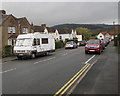 Vehicle-lined Lutwyche Road, Church Stretton