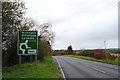 NY0206 : A595 approaching roundabout, Blackbeck by JThomas