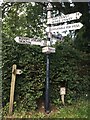 ST1436 : SCC fingerpost in Crowcombe village by Marika Reinholds