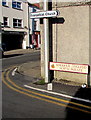 Bilingual name sign at the NW end of North Parade, Carmarthen