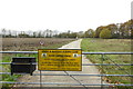 Gate to Essex and Suffolk Gliding Club flying field