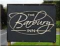 Sign for the Barbury Inn. Broad Hinton