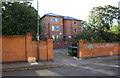 Brick walls at entrance to 36 Bentinck Road