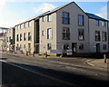 Fenced-off new housing, Priory Street, Carmarthen 