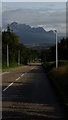 A838 heading into Tongue from the N - view to Ben Loyal