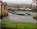 Mini-roundabout in the B4601 Heol Gouesnou, Brecon