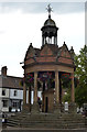 SE3966 : Fountain, St. James Square, Boroughbridge by habiloid