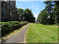 Path beside Church of St Nicholas, Uphill