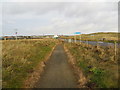 Path and Cycleway crossing the B9033 road on the outskirts of Fraserburgh