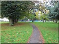 Footpath in Brinton Park, Sutton Road, Kidderminster, Worcs