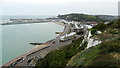 Dover Castle - view to Marine Parade from Port War Signal Stn