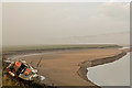 An abandoned boat beside the River Taw