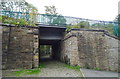 Footpath under railway near Honley Railway Station