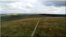 SD9724 : On Stoodley Pike Monument - view towards Law Hill by Colin Park