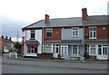 Hairdressers and houses on Causeway Green Road, Oldbury