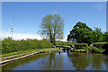 SJ9210 : Canal at Brick Kiln Lock near Gailey, Staffordshire by Roger  D Kidd