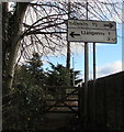 Directions sign alongside the A40, Glangrwyney, Powys 