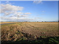 Stubble field by the A153, Anwick Fen