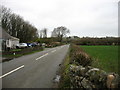 SH5071 : Minor road leading to Llanfair PG from the south-west by David Purchase