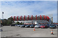 SK5838 : Nottingham Forest: the Bridgford Stand by John Sutton