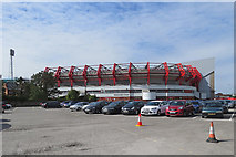 SK5838 : Nottingham Forest: the Bridgford Stand by John Sutton