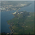 Islandmagee and Larne from the air