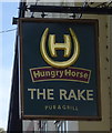 Sign for the Rake public house