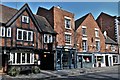 Shrewsbury, Princess Street: The Golden Cross Hotel and other shops