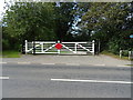 Level crossing gates on Hadlow Road (B5151)