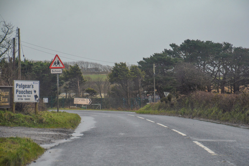 Carn Brea Redruth Road B3297 © Lewis Clarke Geograph Britain and