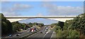 SE3205 : Arched pedestrian bridge over the M1 by Dave Pickersgill