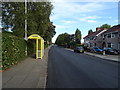 Bus stop and shelter on Heath Road, Bebington