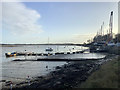 Waldringfield Boatyard landing stage on Christmas Eve