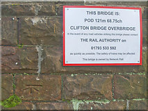 ST5672 : An old benchmark on the Clifton Bridge Overbridge by Neil Owen