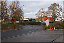 SP7387 : Car park exit in Market Harborough by Bill Boaden