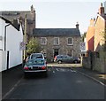 End of the 20 zone at the western end of Orchard Street, Abergavenny