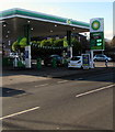 SO2914 : December 29th 2019 BP fuel prices, Brecon Road, Abergavenny by Jaggery