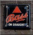 Bass On Draught sign, Abergavenny