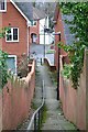 Steep footpath between Bryanston Road and Gainsford Road