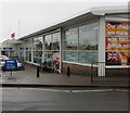 Hello at the entrance to Tesco, Lydney