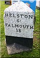 Old Milestone by the A394, west of Germoe - West face