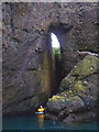 NO8884 : Entrance to Bowduns N(2) sea-cave by Nigel Feilden