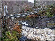 NH4458 : Suspension Bridge over Rogie Falls by valenta
