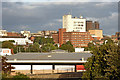 Evening sun across Hanley in Stoke-on-Trent